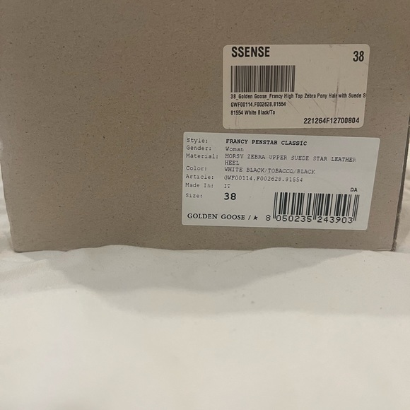 Golden Goose Zebra Print Sneakers with Gray Laces - Picture 12 of 12